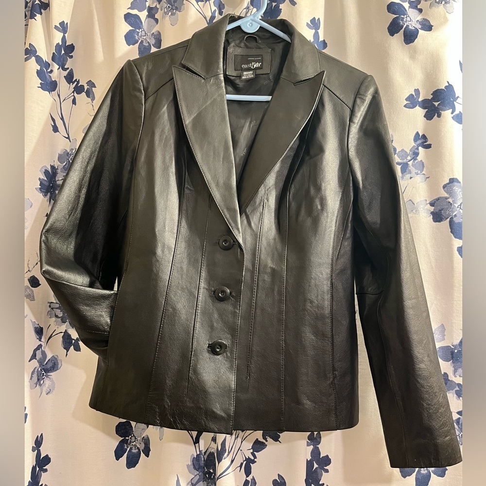 East 5th Black Leather Women's Blazer / Jacket